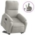 Sillón reclinable elevable tela de microfibra gris
