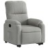 Sillón reclinable elevable tela de microfibra gris