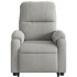 Sillón reclinable elevable tela de microfibra gris
