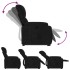 Sillón reclinable elevable tela de microfibra