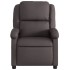 Sillón reclinable eléctrico de cuero auténtico marrón