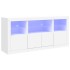 Aparador con luces LED blanco 142,5x37x67