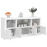 Aparador con luces LED blanco 142,5x37x67