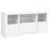 Aparador con luces LED blanco 142,5x37x67