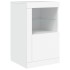 Aparador con luces LED blanco 142,5x37x67