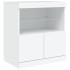 Aparador con luces LED blanco 142,5x37x67