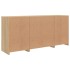 Aparador con luces LED roble Sonoma 142,5x37x67