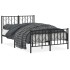 Estructura cama sin colchón con estribo metal negro 120x200
