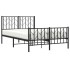 Estructura cama sin colchón con estribo metal negro 120x200