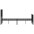 Estructura cama sin colchón con estribo metal negro 120x200
