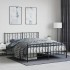 Estructura cama sin colchón con estribo metal negro 160x200