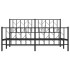 Estructura cama sin colchón con estribo metal negro 160x200