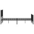 Estructura cama sin colchón con estribo metal negro 160x200