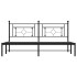 Estructura cama sin colchón con cabecero metal negro 180x200