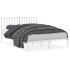 Estructura cama sin colchón con cabecero metal blanco