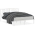 Estructura cama sin colchón con cabecero metal blanco