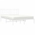 Estructura cama sin colchón con cabecero metal blanco