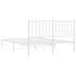 Estructura cama sin colchón con cabecero metal blanco