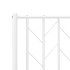 Estructura cama sin colchón con cabecero metal blanco