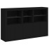 Aparador con luces LED negro 162x37x100