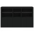 Aparador con luces LED negro 162x37x100