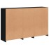 Aparador con luces LED negro 162x37x100