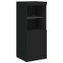 Aparador con luces LED negro 162x37x100