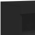 Aparador con luces LED negro 162x37x100