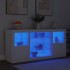 Aparador con luces LED blanco 142,5x37x67