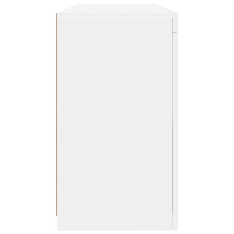 Aparador con luces LED blanco 142,5x37x67