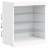 Aparador con luces LED blanco 142,5x37x67
