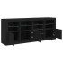 Aparador con luces LED negro 164x37x67