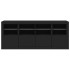 Aparador con luces LED negro 163x37x67