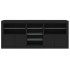 Aparador con luces LED negro 162x37x67