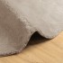 Alfombra de pelo corto suave lavable HUARTE arena Ø 200