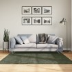Alfombra pelo corto suave lavable HUARTE verde bosque 160x160cm