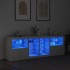 Aparador con luces LED blanco 202x37x67