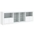 Aparador con luces LED blanco 202x37x67
