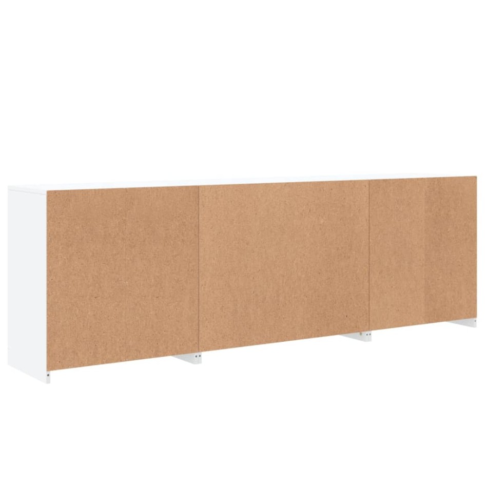 Aparador con luces LED blanco 202x37x67