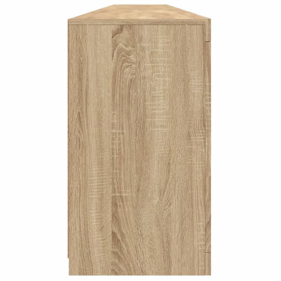 Aparador con luces LED roble Sonoma 283x37x67