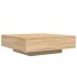 Mesa de centro con luces LED roble Sonoma 100x100x31