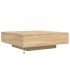 Mesa de centro con luces LED roble Sonoma 100x100x31