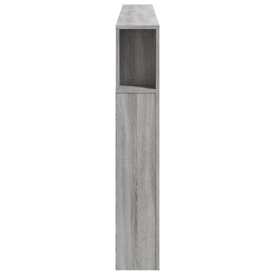 Cabecero LED madera ingeniería gris Sonoma 200x18,5x103,5