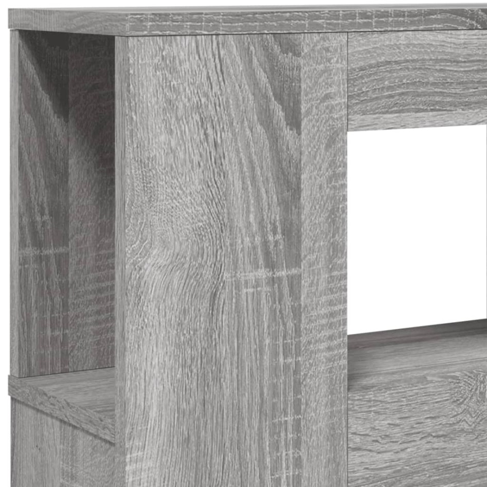Cabecero LED madera ingeniería gris Sonoma 200x18,5x103,5