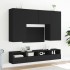Muebles de pared TV 2 uds madera ingeniería negro 100x30x30