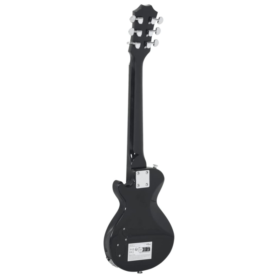 Guitarra eléctrica para niños con funda marrón y negro 3/4