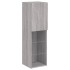 Muebles TV pared con LED 4 pzas madera ingeniería gris