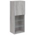Muebles TV pared con LED 4 pzas madera ingeniería gris