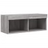 Muebles TV pared con LED 4 pzas madera ingeniería gris
