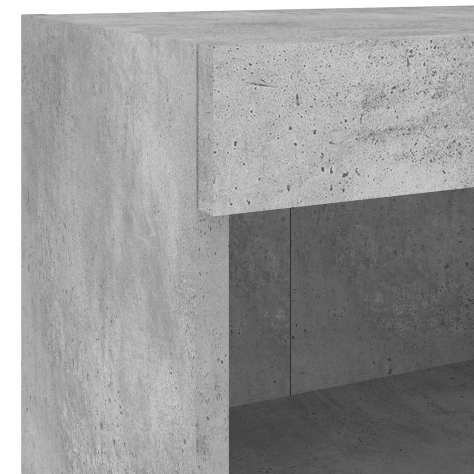 Muebles TV pared con LED 8 pzas madera ingeniería gris